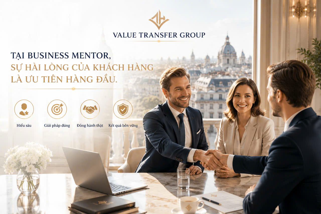 Tại BUSINESS MENTOR, sự hài lòng của khách hàng là ưu tiên hàng đầu.
